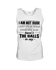I am not rude Unisex Tank tile
