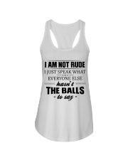 I am not rude Ladies Flowy Tank tile