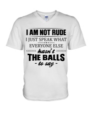 I am not rude V-Neck T-Shirt tile
