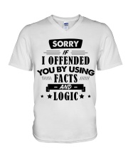 Sorry if I offended you V-Neck T-Shirt tile