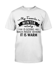 My favorite winter activity Premium Fit Mens Tee tile