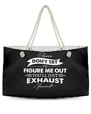 Please don't try to figure me out Weekender Tote tile