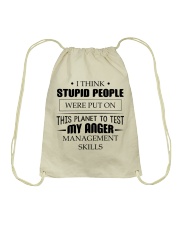 Test my anger management skills Drawstring Bag tile