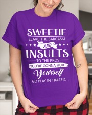 Sweetie leave the sarcasm Classic T-Shirt custom-t-shirts-classic-lifestyle-front-417
