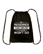 If it requires fake smiling Drawstring Bag tile