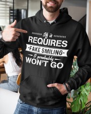 If it requires fake smiling Hooded Sweatshirt custom-hoodie-sweatshirt-lifestyle-front-262