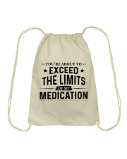 You're about to exceed the limits Drawstring Bag tile