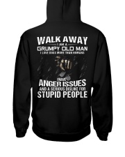 Walk Away I am a Grumpy Old Man I Love Dogs Hooded Sweatshirt back