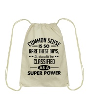 Common sense is so rare these days Drawstring Bag tile