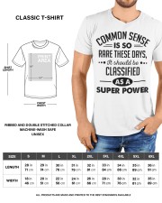 Common sense is so rare these days Classic T-Shirt custom-t-shirts-classic-lifestyle-front-198