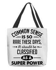 Common sense is so rare these days All-Over Tote tile