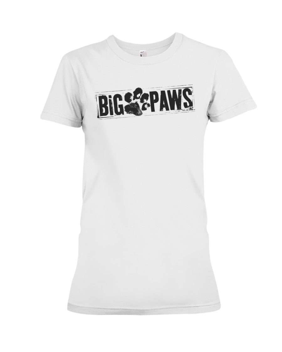 BIG PAWS T-shirt - LADIES FIT - BLACK Premium Fit Ladies Tee