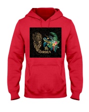 SHN 10 Hibicus palm leaves Turtle Hooded Sweatshirt tile