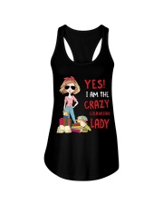 I Am The Crazy Librarian Lady Book Lovers Gift Ladies Flowy Tank thumbnail