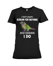 Green Cheek Conure T Shirt I Scream Conure Shirt Premium Fit Ladies Tee thumbnail