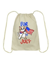 Fur Of July Happy 4th of Juky Celebration meowica Drawstring Bag thumbnail