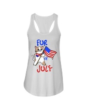 Fur Of July Happy 4th of Juky Celebration meowica Ladies Flowy Tank thumbnail