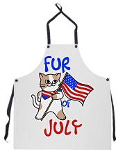 Fur Of July Happy 4th of Juky Celebration meowica Apron thumbnail