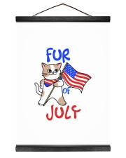 Fur Of July Happy 4th of Juky Celebration meowica 12x16 Black Hanging Canvas thumbnail