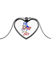 Fur Of July Happy 4th of Juky Celebration meowica Metallic Heart Necklace thumbnail