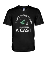 Mens I Can't Work Today My Arm Is in a Cast V-Neck T-Shirt tile