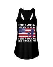 Being A Veteran Is An Honor Being A Grandpa Is Princeless Ladies Flowy Tank tile