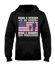 Being A Veteran Is An Honor Being A Grandpa Is Princeless Hooded Sweatshirt tile