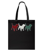 Beagle Dog Lover Plaid Christmas Matching Family Pajama Gift Tote Bag tile