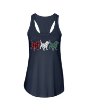 Beagle Dog Lover Plaid Christmas Matching Family Pajama Gift Ladies Flowy Tank tile