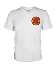 Retired Firefighter V-Neck T-Shirt tile