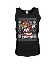Boxer Dog Ugly Christmas Dabbing Boxer Christmas Unisex Tank tile