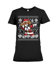 Boxer Dog Ugly Christmas Dabbing Boxer Christmas Premium Fit Ladies Tee tile