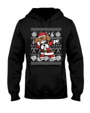 Boxer Dog Ugly Christmas Dabbing Boxer Christmas Hooded Sweatshirt tile