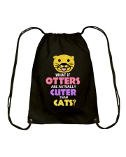 Cat And Otter Long Sleeve T-Shirt Drawstring Bag tile