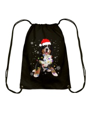 Bernese Mountain Dog Lights Christmas Matching Family Drawstring Bag tile