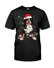 Bernese Mountain Dog Lights Christmas Matching Family Classic T-Shirt tile