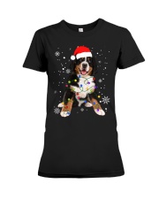 Bernese Mountain Dog Lights Christmas Matching Family Premium Fit Ladies Tee tile
