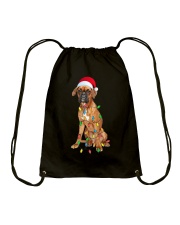 Boxer Christmas Gift - German Boxer Funny Santa Hat Xmas Drawstring Bag tile