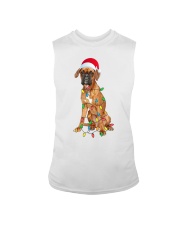 Boxer Christmas Gift - German Boxer Funny Santa Hat Xmas Sleeveless Tee tile