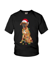 Boxer Christmas Gift - German Boxer Funny Santa Hat Xmas Youth T-Shirt tile