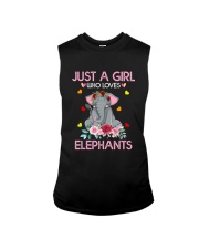 Elephant Lover Women Gift Just A Girl Who Loves Sleeveless Tee tile