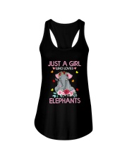 Elephant Lover Women Gift Just A Girl Who Loves Ladies Flowy Tank tile