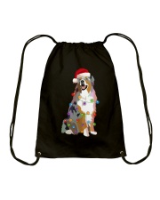 Australian Shepherd Aussi Christmas Lights Xmas Dog Lover Drawstring Bag tile