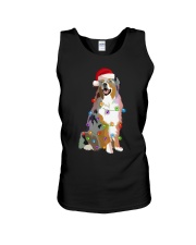 Australian Shepherd Aussi Christmas Lights Xmas Dog Lover Unisex Tank tile