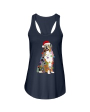 Australian Shepherd Aussi Christmas Lights Xmas Dog Lover Ladies Flowy Tank tile