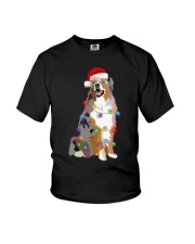 Australian Shepherd Aussi Christmas Lights Xmas Dog Lover Youth T-Shirt tile