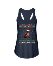 Black Pug Ugly Christmas - Merry Santa Black Pug Ladies Flowy Tank tile
