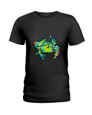 Cool Peace Frog Ladies T-Shirt tile