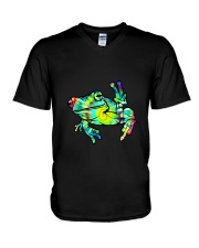 Cool Peace Frog V-Neck T-Shirt tile