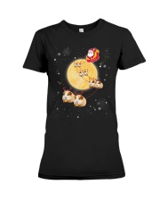 Christmas Reindeer Guinea Pig Funny Xmas Gift Shirts Premium Fit Ladies Tee tile